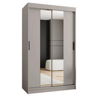 ŠATNÍ skříň s posuvnými dveřmi 200/120/62 2dveřová - černá/kašmírová, dřevo/plast (120/200/62cm)