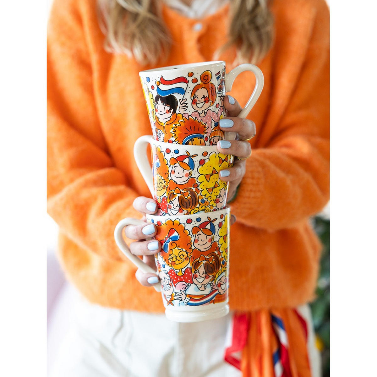 MAZAGRAN-BECHER Wir lieben Orange in Bunt - 500 ml - Multicolor, Keramik (0.5L) - Blond Amsterdam