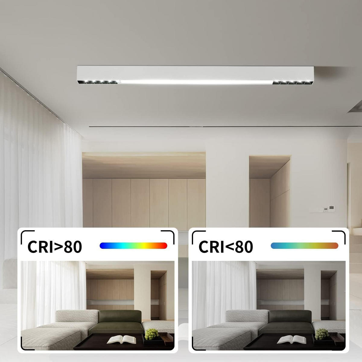 LED-DECKENLEUCHTE Ritter 80/3.5/5.5 cm - Weiß, Metall (80/3.5/5.5cm) - Nettlife