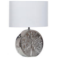 TISCHLAMPE Kherlen 20/38/48 cm - Silberfarben, Keramik (20/38/48cm) - Beliani