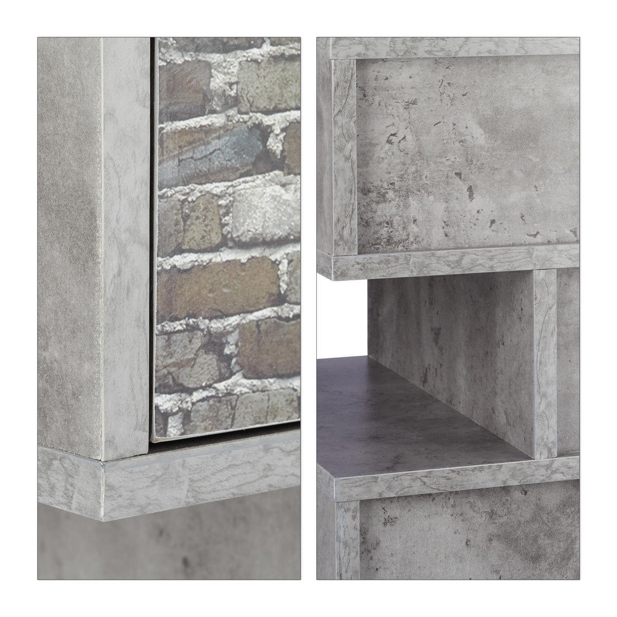 KOMMODE - Multicolor, Holzwerkstoff/Metall (60/59.5/40cm) - Relaxdays