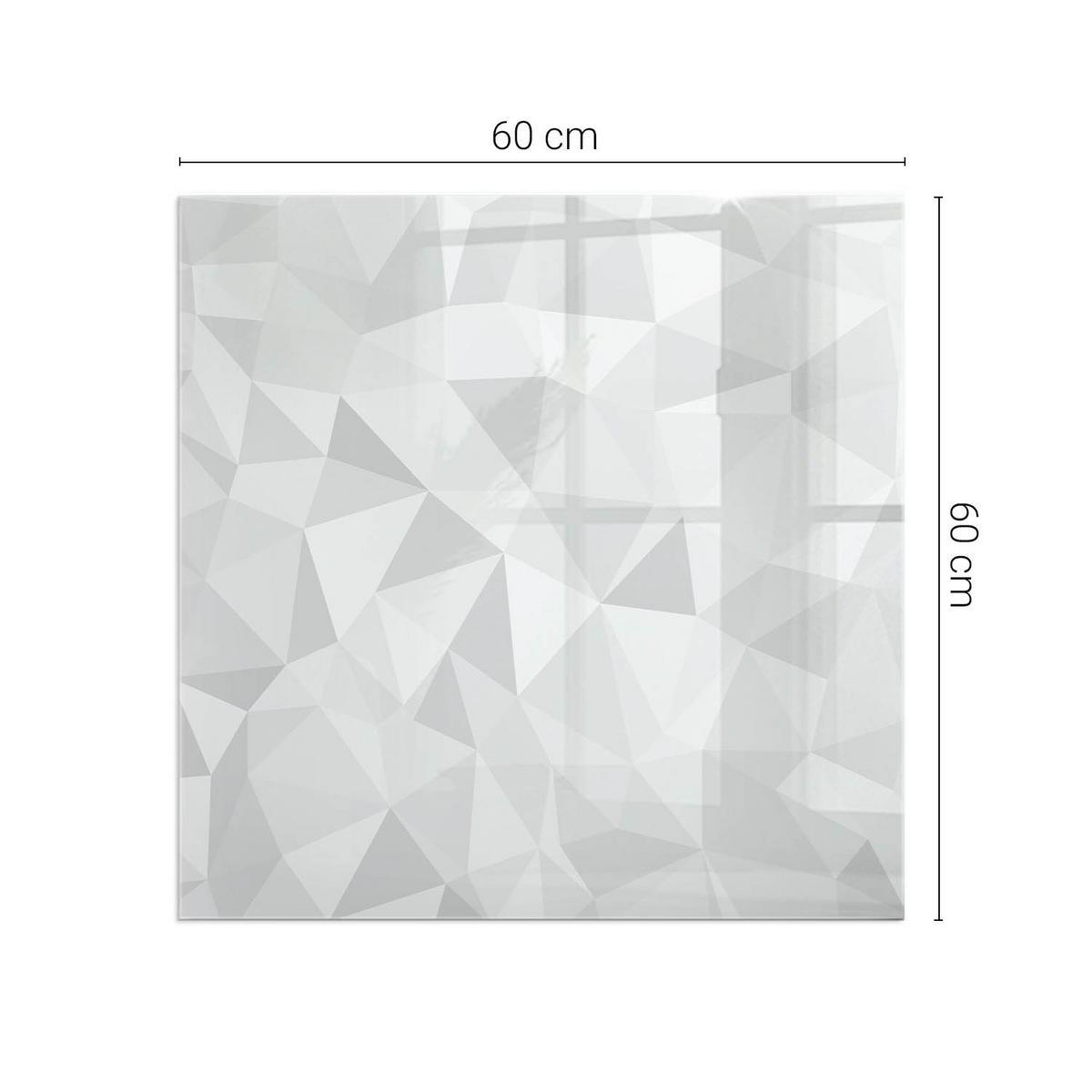 GLASPLATTE für Kamin 60x60 cm Grau - Grau, Glas (60/60/0.4cm) - ArtPrintCave