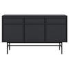 SIDEBOARD Evo Schwarz mit Metallgestell 154 cm - Anthrazit/Schwarz, Holzwerkstoff/Metall (154/89/39cm) - Selsey