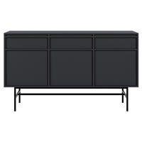 SIDEBOARD Evo Schwarz mit Metallgestell 154 cm - Anthrazit/Schwarz, Holzwerkstoff/Metall (154/89/39cm) - Selsey