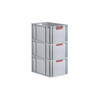 EUROBOX 3x Nextgen Color 32x40x60cm 65 Liter Griffe Rot Offen - Rot, Kunststoff (40/22/60cm) - PROREGAL