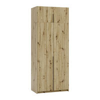 DREHTÜRENSCHRANK AMARA 100/250/58cm 2-türig Eiche Artisan - Eiche Artisan, Holzwerkstoff (100/250/58cm) - MASSENO