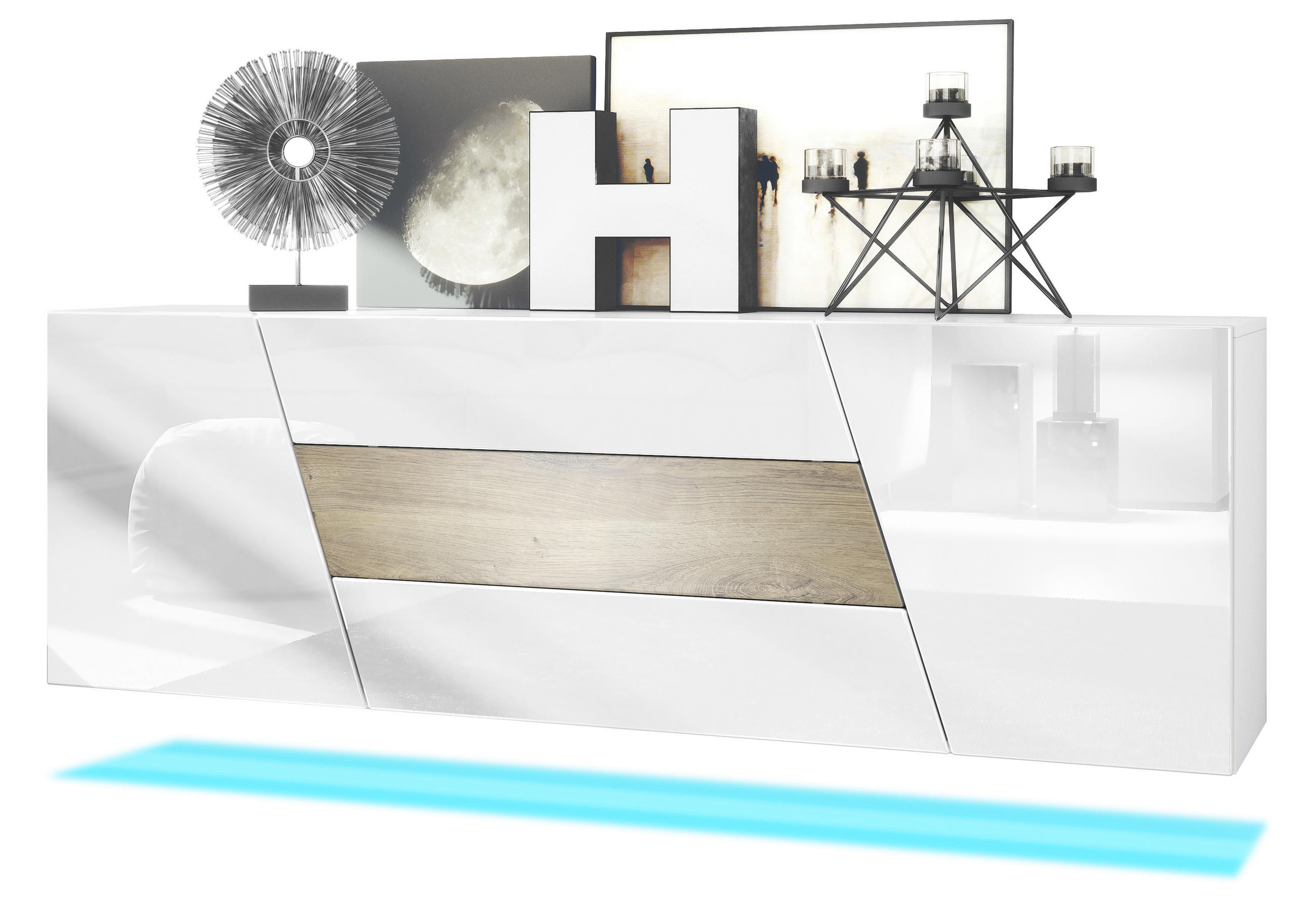 Vladon Sideboard Alteiche 178x57.5x38.5 cm