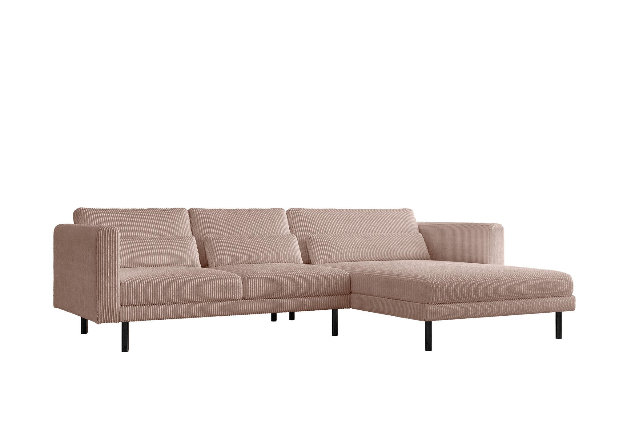 ECKSOFA Agada In Poso - Rosa, Holzwerkstoff/Textil (281/174cm) - Fun Möbel