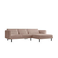 ECKSOFA Agada In Poso - Rosa, Holzwerkstoff/Textil (281/174cm) - Fun Möbel