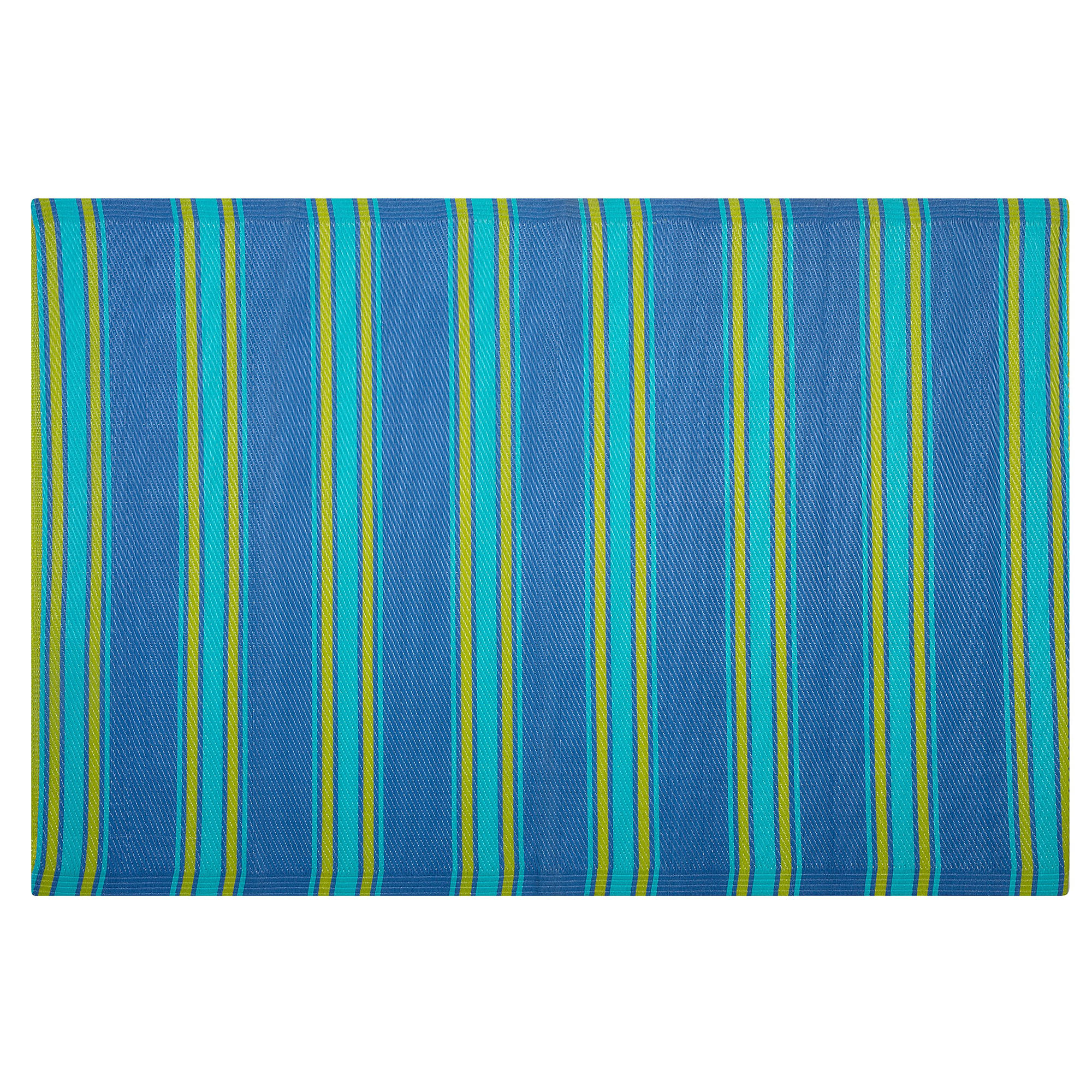 OUTDOOR-TEPPICH Alwar 180/120 cm - Blau, Kunststoff (120/180cm) - Beliani