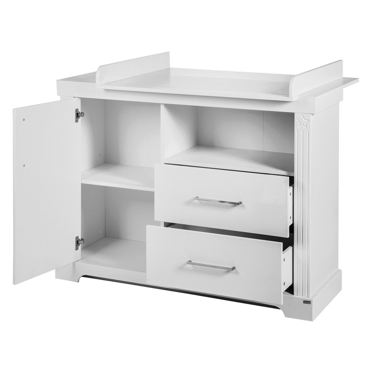 BABYZIMMER-SET Maxi 3-teilig - Weiß, Holzwerkstoff (78/83/143cm) - Roba