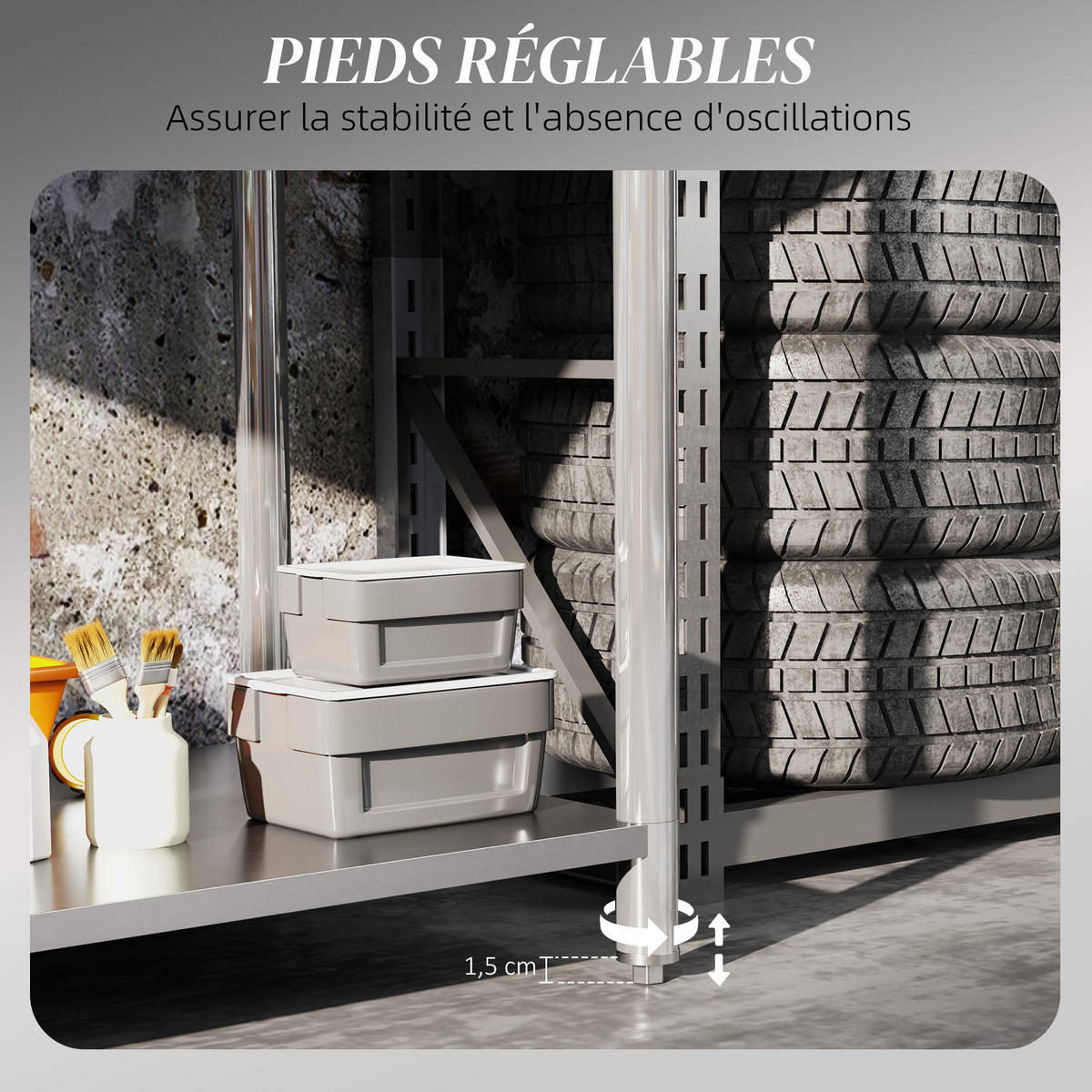 WERKBANK DE-18994 Edelstahl, 2 Ablagen, 90x60 cm Silber - Silberfarben, Metall (60/86/90cm) - ComfortXL