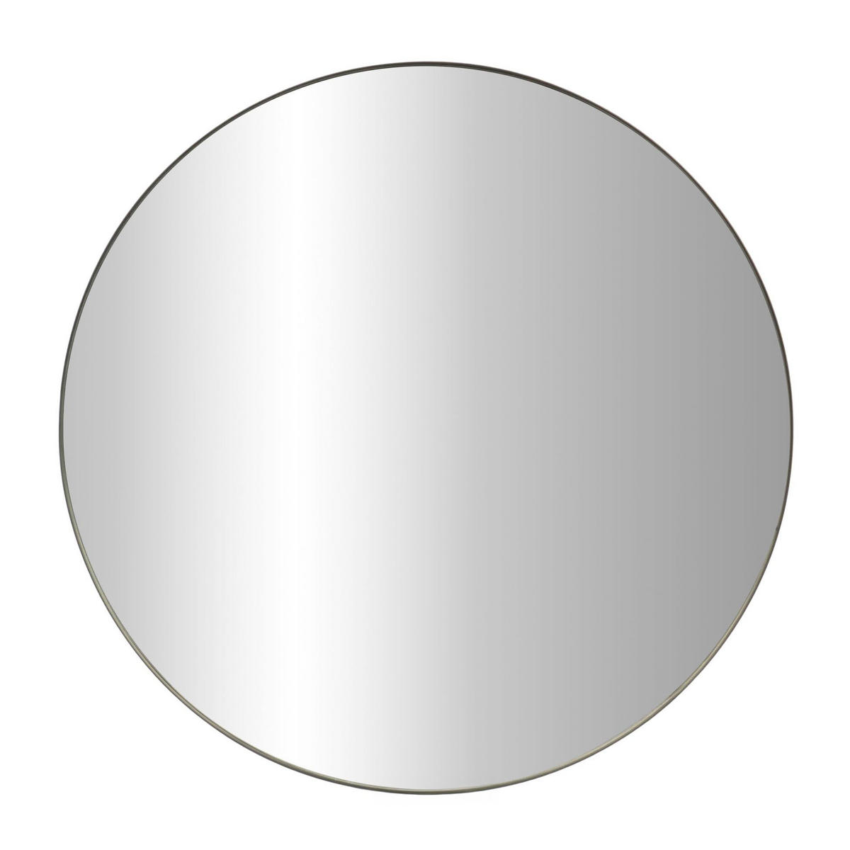 SPIEGEL Metallrahmen Noor Ø 80 cm - Schwarz, Metall (80/80/3cm) - STILOVO