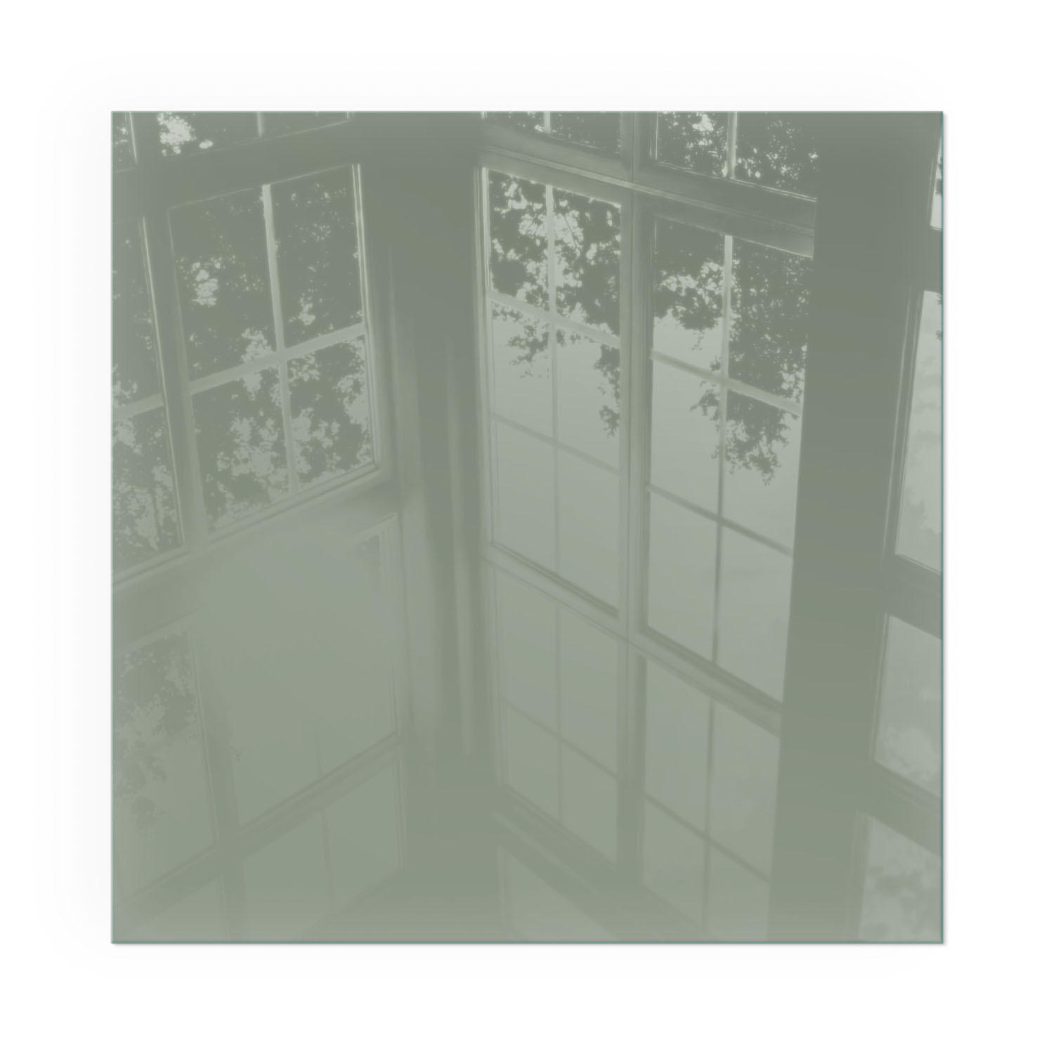 GLASPLATTE für Kamin 50x50 cm - Grün, Glas (50/50/0.4cm) - TULUP