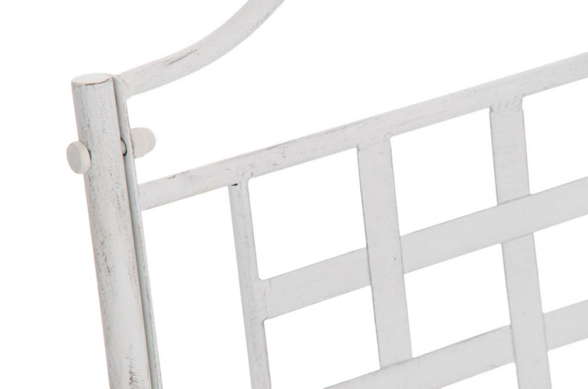 GARTENSTUHL 4er Set Metall antik weiß - Weiß, Metall (56/92/53cm) - CLP