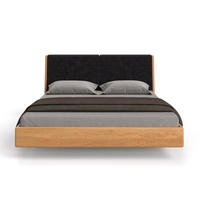 MASSIVHOLZBETT Lumo aus Eiche 200x220 cm, Storm 99 - Eichefarben/Schwarz, Holz (200/220cm) - Danzz