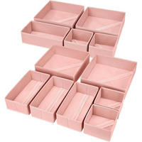 SCHUBLADEN Organizer 12-teiliges Set Rosa - Rosa, Textil (15/9/30cm)