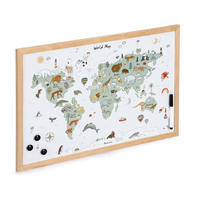 WELTKARTE Magnetisch 60/40 cm - Multicolor, Metall (40/1.5/60cm)