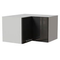 ECKHÄNGESCHRANK Essen W12/60/36 Graphit Hochglanz / Weiß Matt 60 / 60 / 36cm - Graphitfarben/Weiß, Holz/Holzwerkstoff (60/36/60cm) - Feldmann-Wohnen