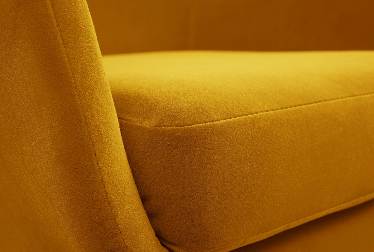 SESSEL SEDUTA, Modern Polstersessel Loungesessel, Velours-Stoff Gelb - Gelb, Holz/Metall (72.5/101.5/83cm) - MASSENO