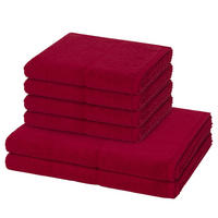 FROTTIERSET Pearl 6-teilig - Rot, Textil (50/100cm) - MÖVE