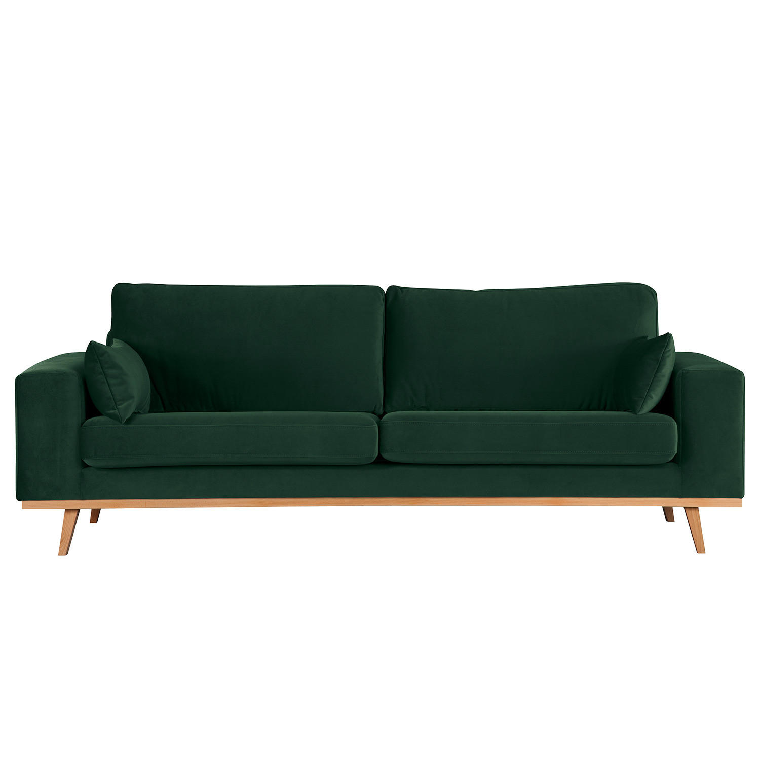 2-SITZER SOFA - Buchefarben/Grün, Textil (197/81/88cm) - home24