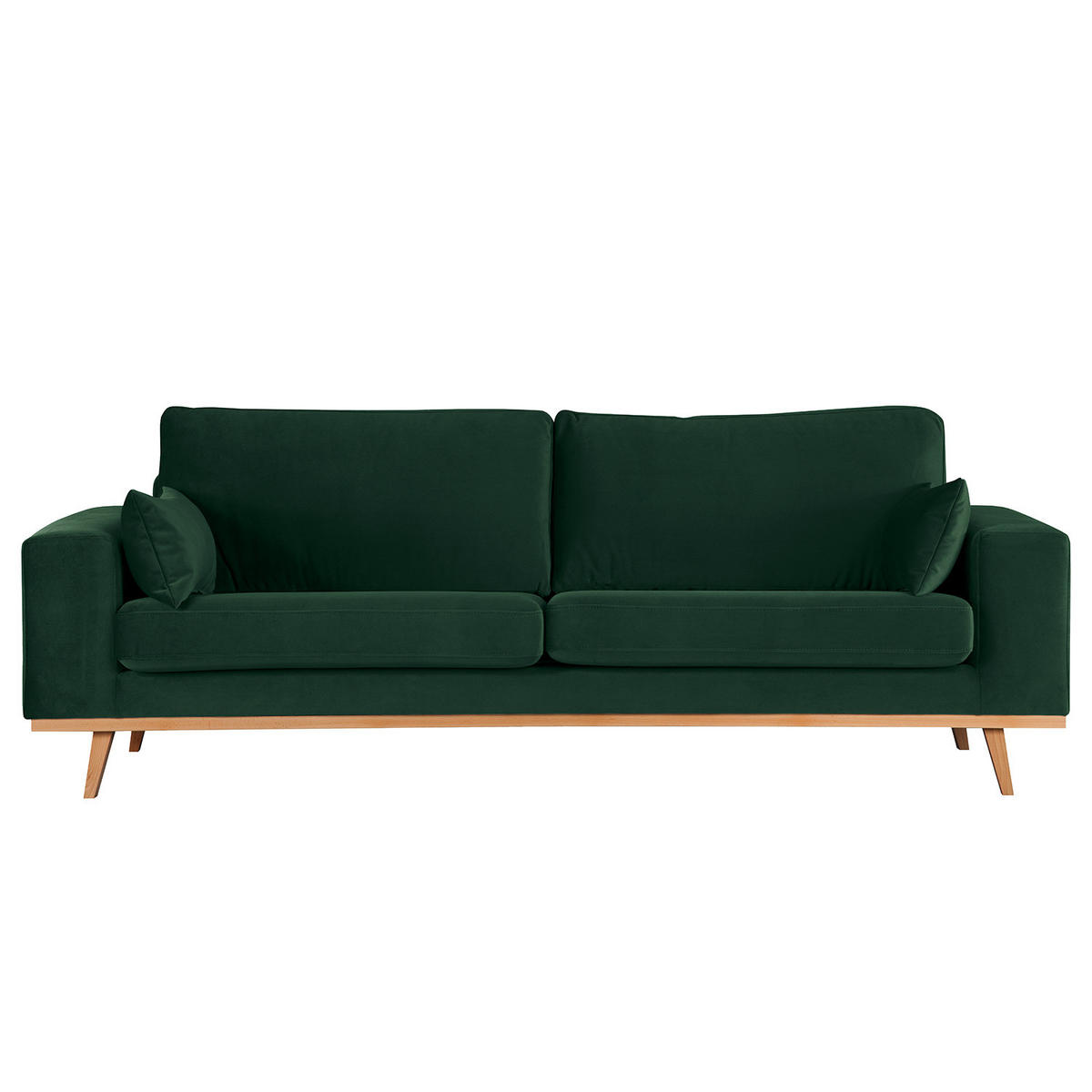 2-SITZER SOFA - Buchefarben/Grün, Textil (197/81/88cm) - home24