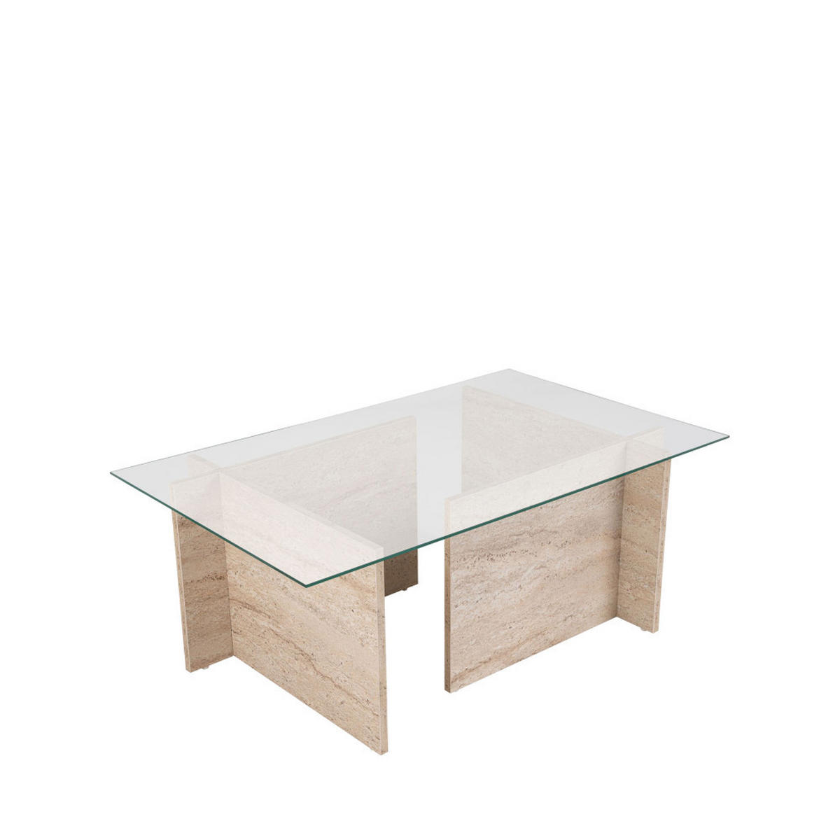 COUCHTISCH - Glas - Beige - Beige, Glas (105/65/40cm) - Drawer