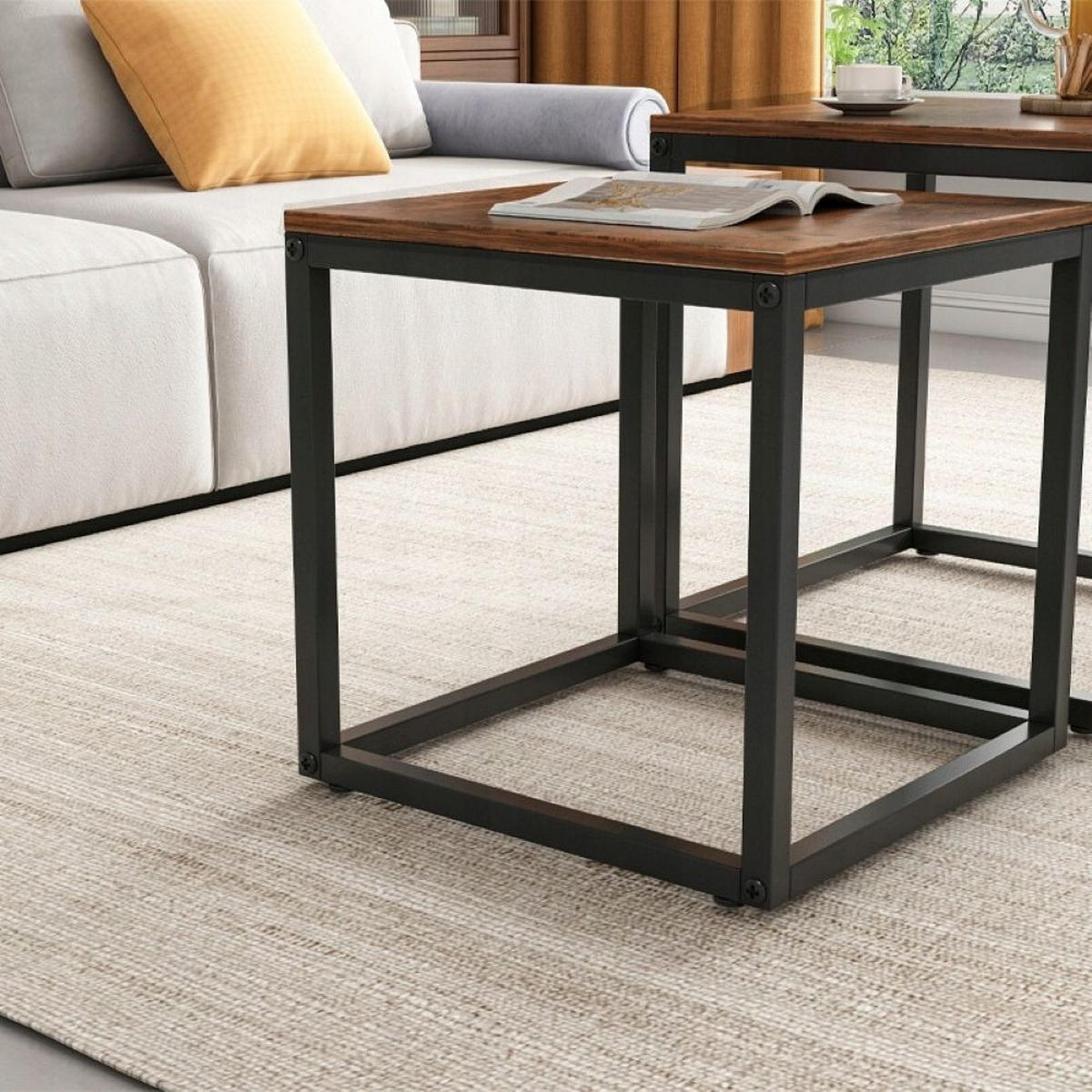 COUCHTISCH 2er-Set, braun, 50/50/50,5 cm und 45/45/45,5 cm - Braun, Holzwerkstoff (50/50/50.5cm)