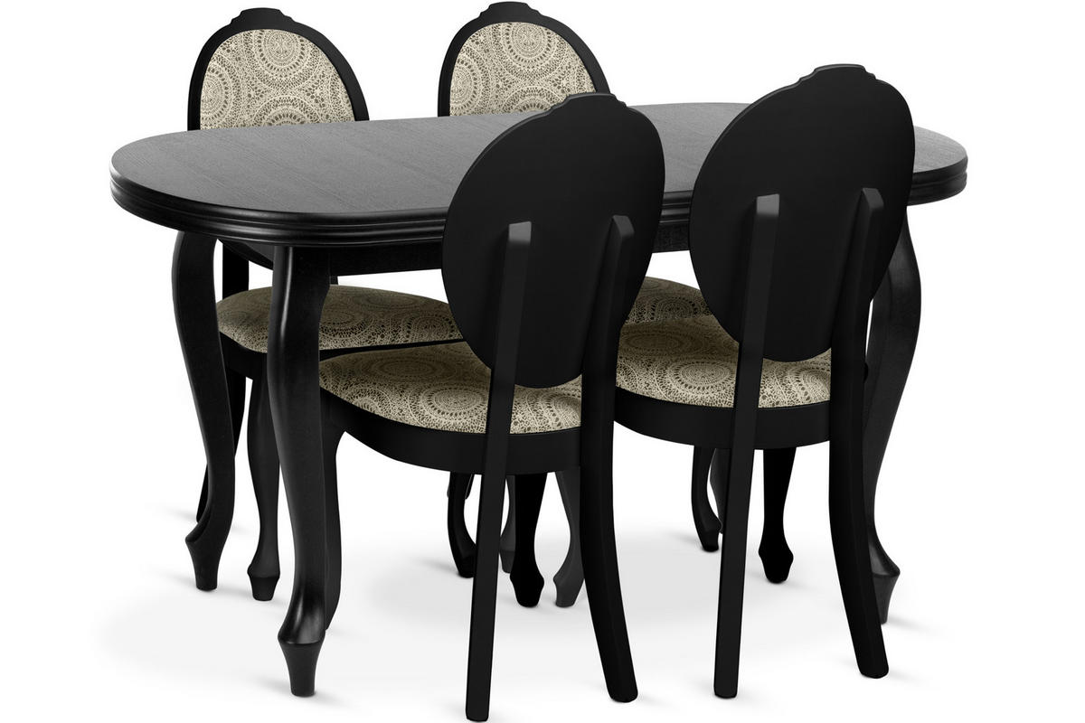 ESSTISCH ALTIS ausziehbar bis 180cm, Schwarz - Schwarz, Holz (80/140/77cm) - KONSIMO®