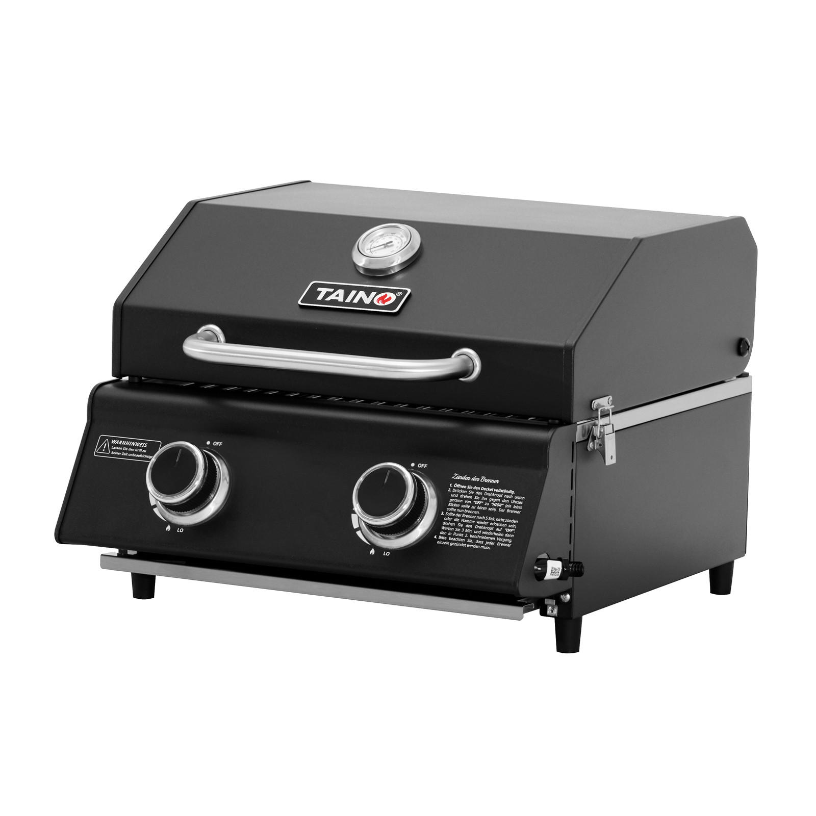 GASGRILL PLATINUM COMPACT DARK - Schwarz, Metall (45/34/45cm) - TAINO