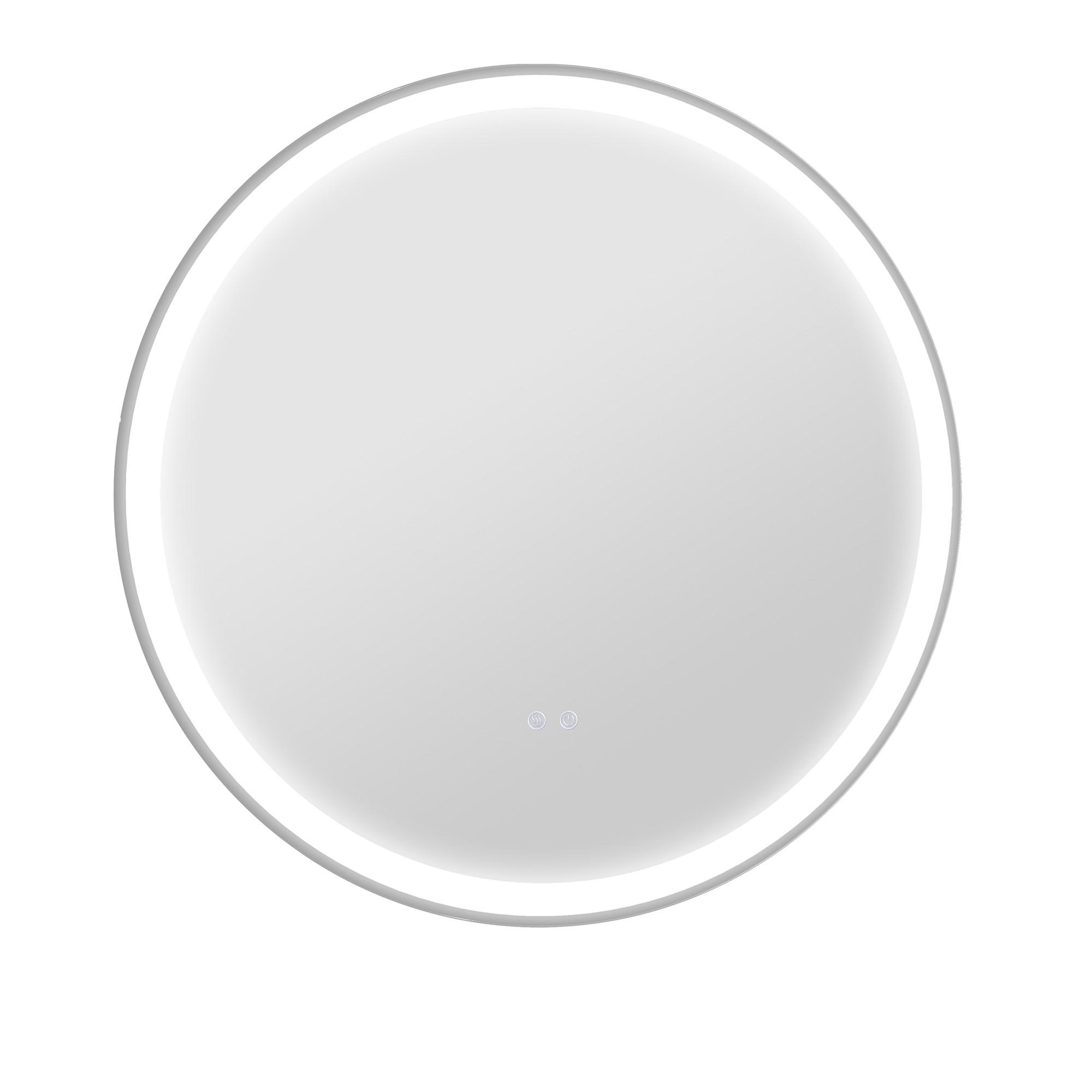 BADEZIMMERSPIEGEL DE-15129 mit 3 LED-Farben und dimmbar Weiß/Silber - Silberfarben, Metall (80/3.3/80cm) - ComfortXL