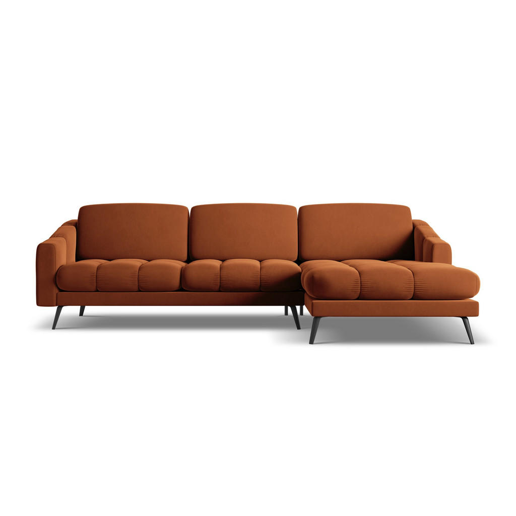 Thumbnail - Makamii Ecksofa, Terra cotta, Textil, 3-Sitzer, Füllung: Schaumstoff, L-Form, Ottomane rechts, 264x160 cm, Made in EU, W...