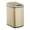 SENSOR Mülleimer - Goldfarben, Kunststoff/Metall (21.5/41/28cm) - Relaxdays