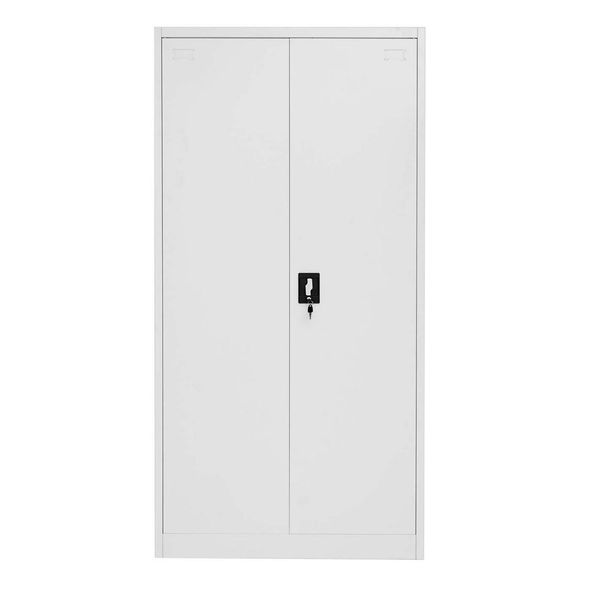AKTENSCHRANK Hellgrau - Hellgrau, Metall (90/185/40cm) - MCW