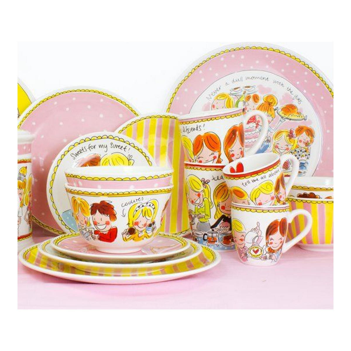 BECHER Streifen GR in Rosa - 50ml - Pink, Keramik (0.05L) - Blond Amsterdam