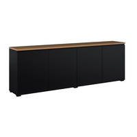 SIDEBOARD Liko Schwarz und Holz - Schwarz, Holzwerkstoff (200/67.9/34.5cm) - Petits-meubles