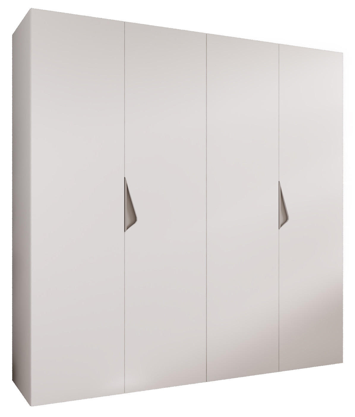 DREHTÜRENSCHRANK 202/200/52 4-türig - Beige/Weiß, Holz/Metall (200/202/52cm) - Abiks Möbel