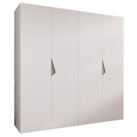 DREHTÜRENSCHRANK 202/200/52 4-türig - Beige/Weiß, Holz/Metall (200/202/52cm) - Abiks Möbel