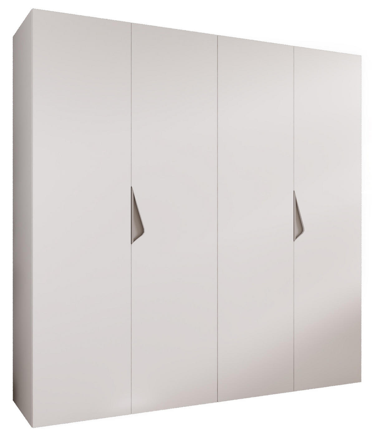 DREHTÜRENSCHRANK 202/200/52 4-türig - Beige/Weiß, Holz/Metall (200/202/52cm) - Abiks Möbel