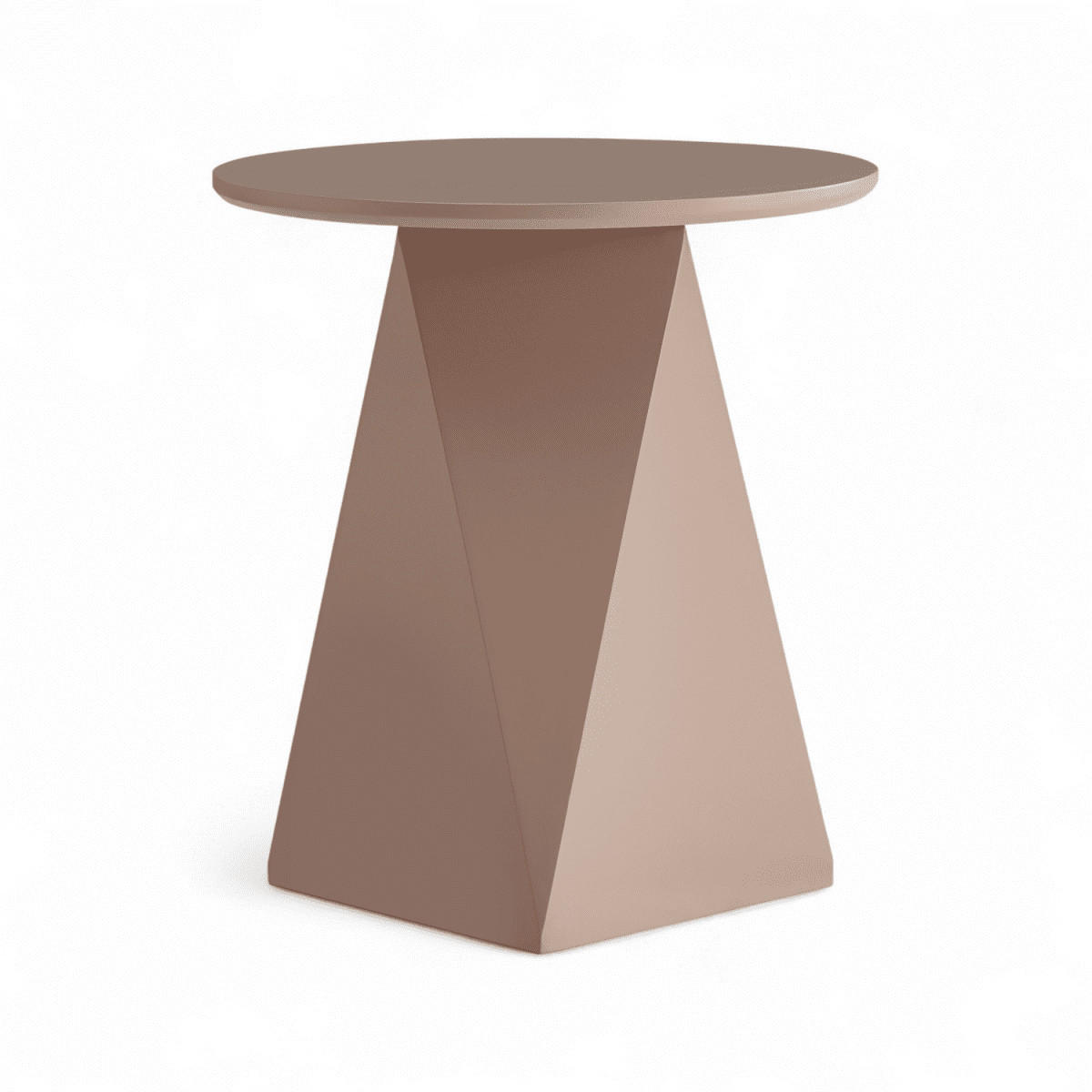 COUCHTISCH rund Mocha Mousse 50/50/50 cm - Hellbraun/Rotbraun, Holzwerkstoff (50/50/50cm) - Furnhouse