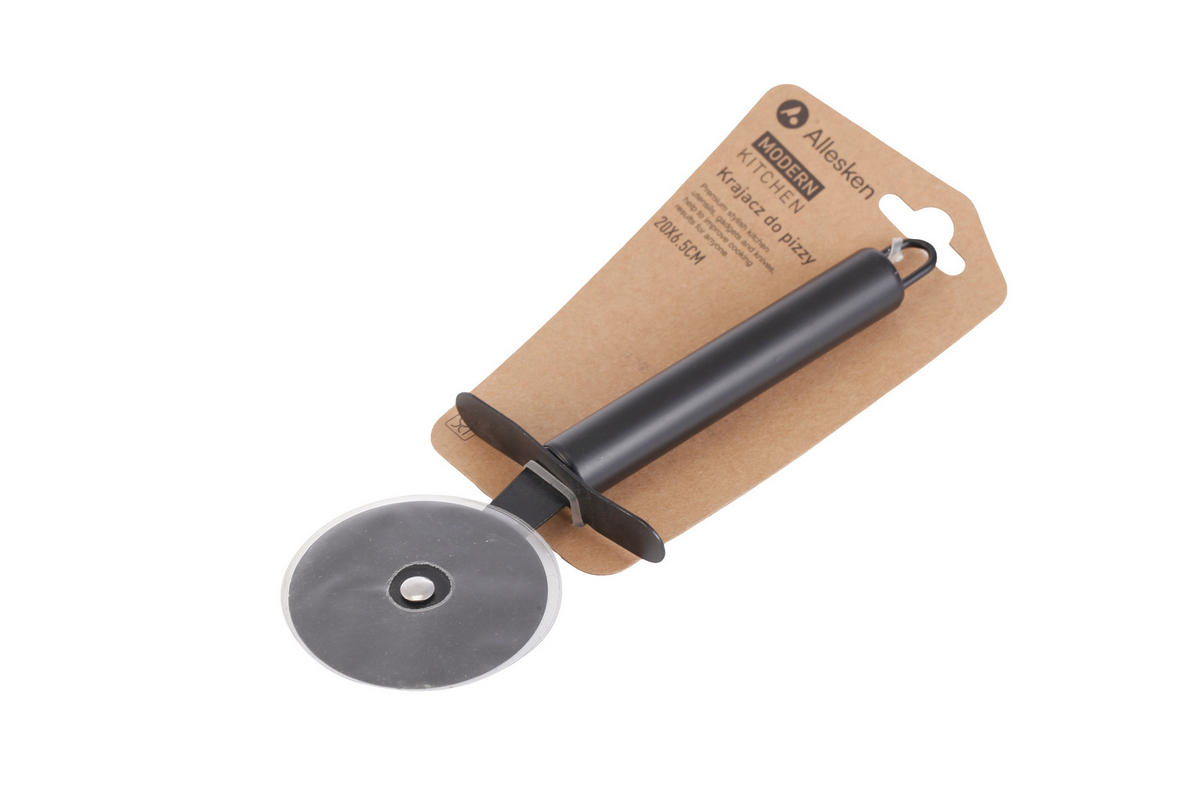 PIZZASCHNEIDER Modern Kitchen Schwarz 20/6.5/1 cm Metall - Schwarz, Metall (6.5/1/20cm) - Mondex