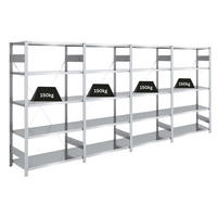 SCHWERLASTREGAL Silver Mamba 200x400x50cm 5 Ebenen je 150kg Fachlast Verzinkt - Silberfarben, Metall (400/200/50cm) - PROREGAL