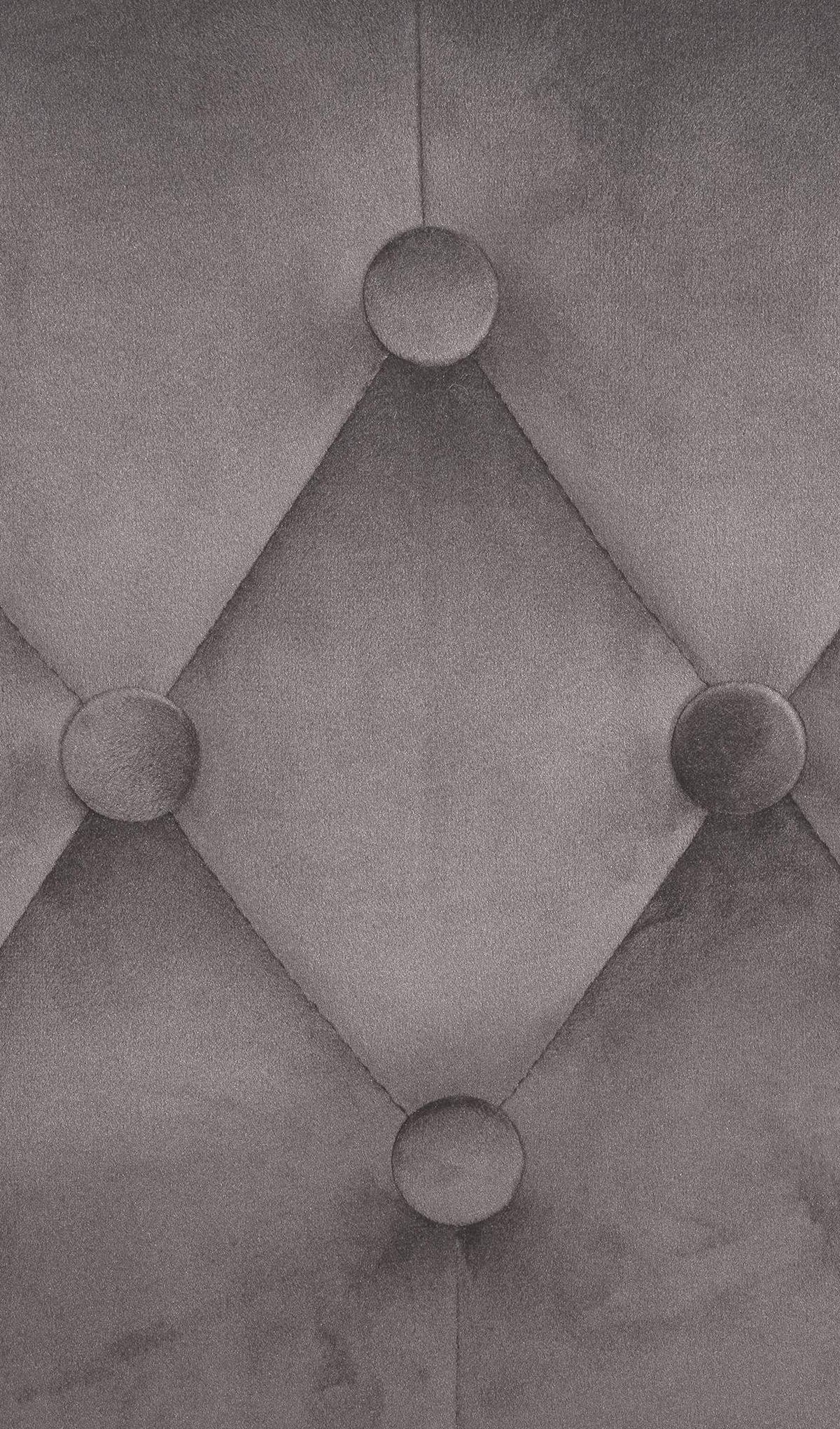 BARHOCKER Samt grau - Chromfarben/Grau, Textil (62/103/55cm) - CLP