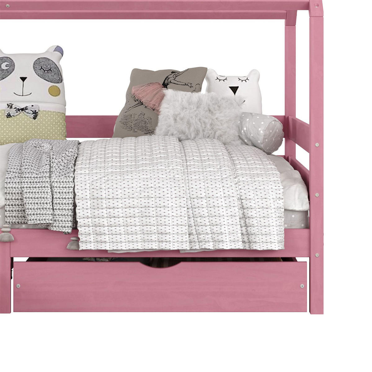 HAUSBETT CLIA 90X200 CM - Rosa, Holz (96/145/206cm) - IDIMEX