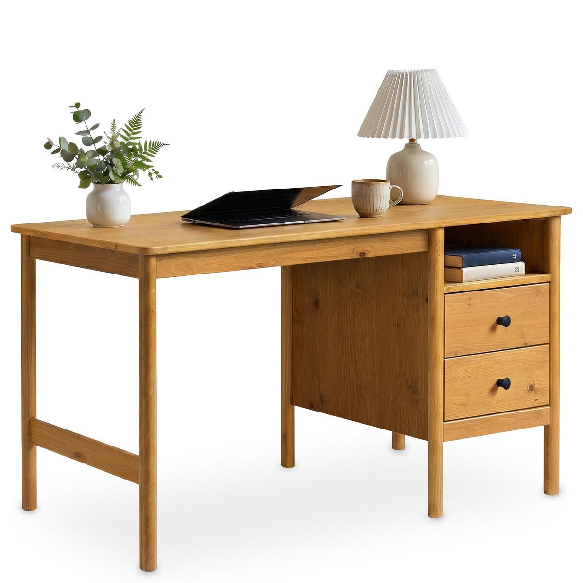 SCHREIBTISCH BOSSA Eiche - Eichefarben, Holz (54/150/76cm) - IDIMEX
