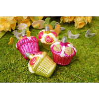 OSTERSET Osterkörbe Gabi Mehrfarbig 5cm (Glas / 4 Stk.) - Multicolor, Glas (3/5/4cm)