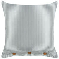 DEKOKISSEN Mintgrün 45/45 cm Sebrine - Weiß/Braun, Textil (45/45cm) - Beliani