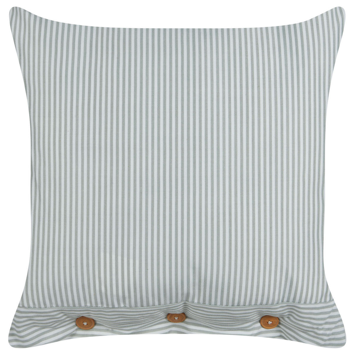 DEKOKISSEN Mintgrün 45/45 cm Sebrine - Weiß/Braun, Textil (45/45cm) - Beliani