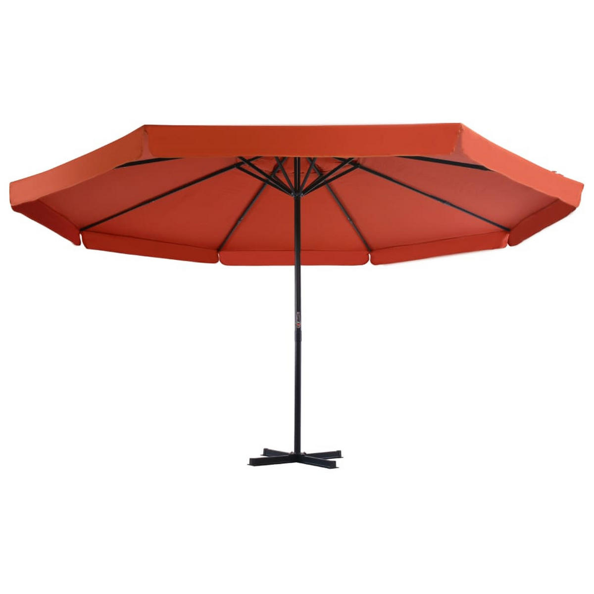 SONNENSCHIRM Aluminium-Mast 500 Cm Terrakotta-Rot - Braun, Textil (500/500cm) - vidaXL